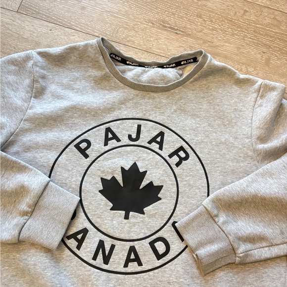 Pajar Gray Crewneck Sweater with Black Logo - Picture 2 of 4